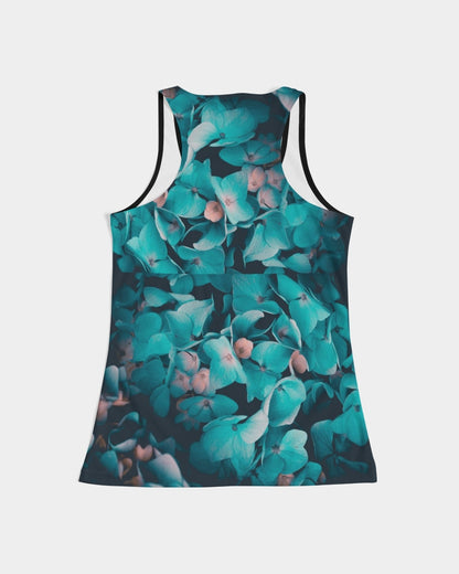 Teal Floral Women's Tank