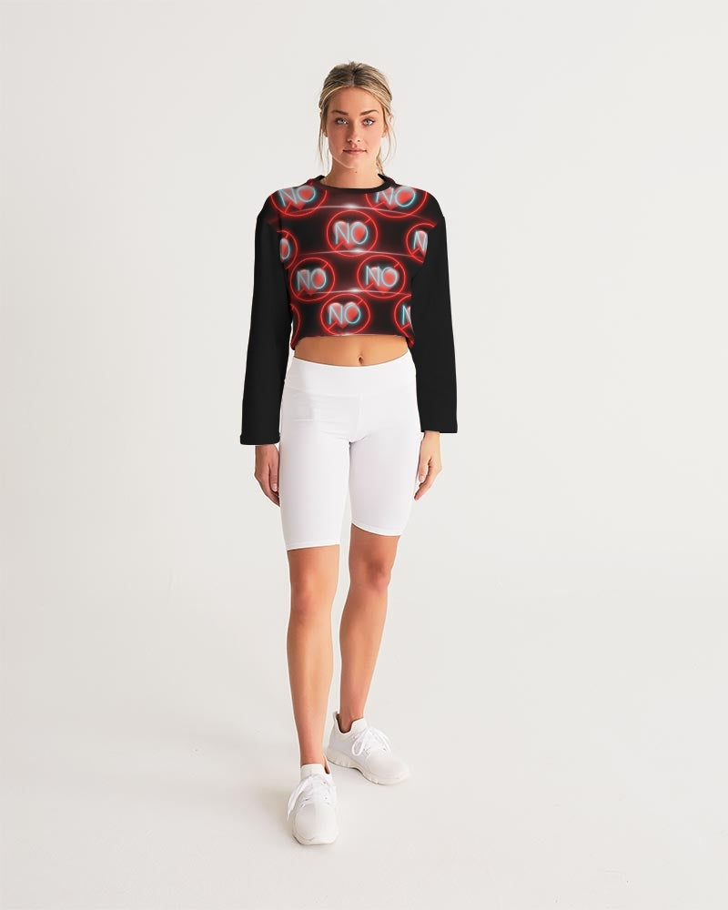 No love 3 Women's Cropped Sweatshirt