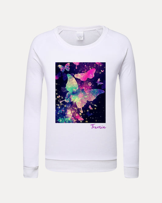 Neon butterfly kids Kids Graphic Sweatshirt