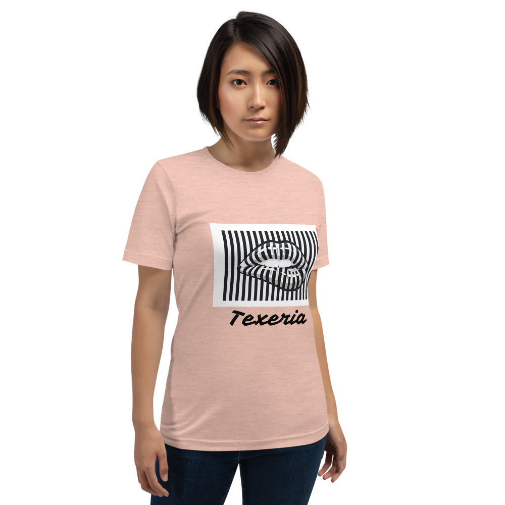 Pin Stripe Lips Plus Size T-Shirt