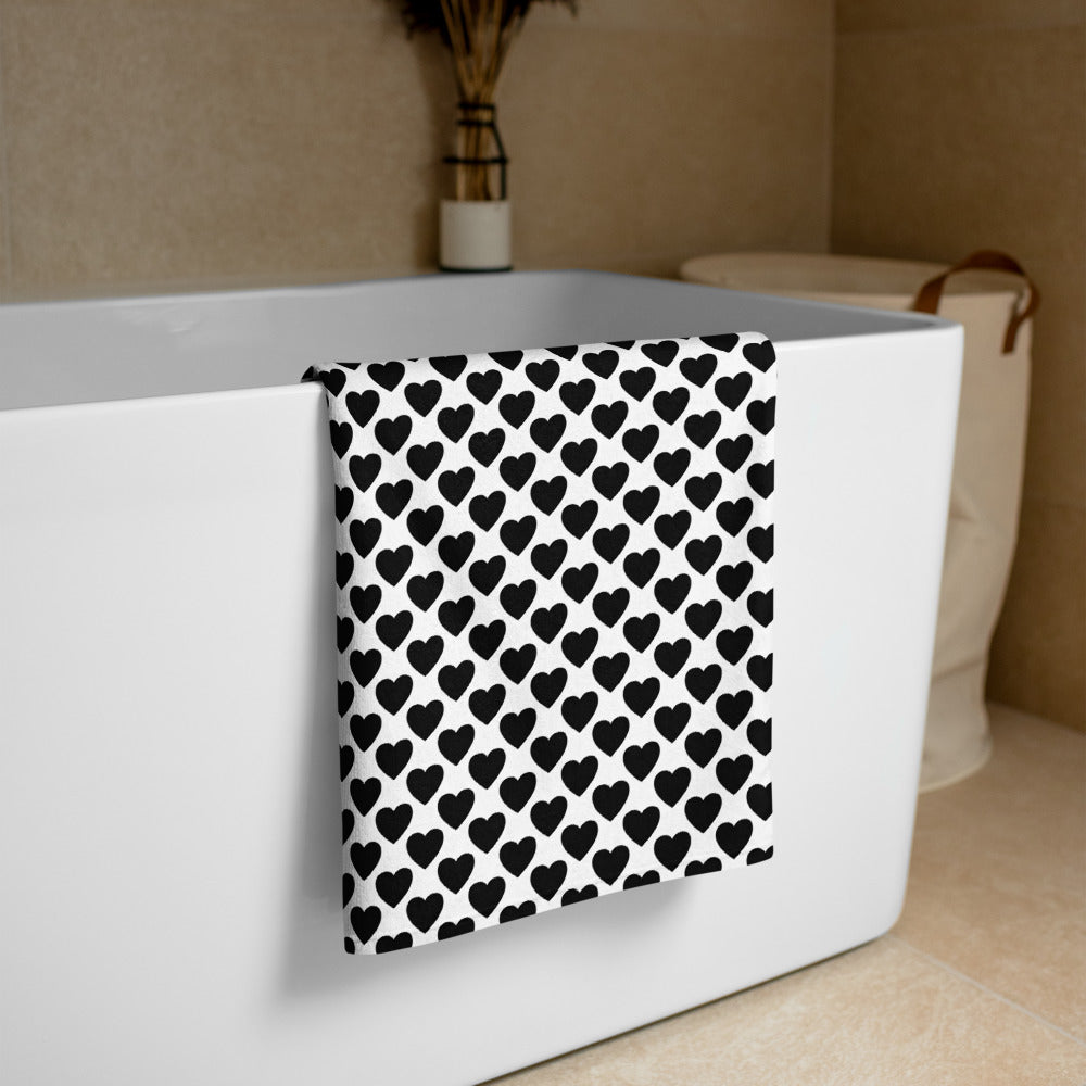 Hearts Beach Towel