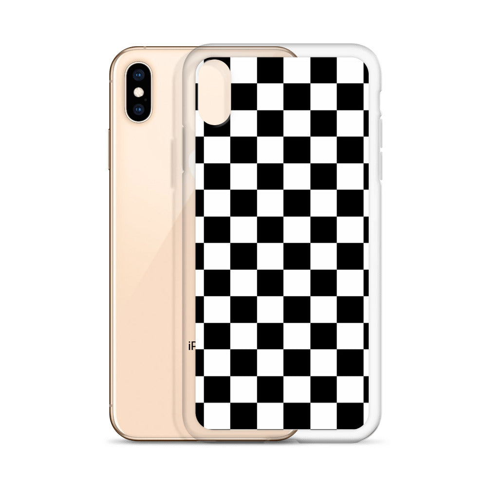 Checkered Black iPhone Case