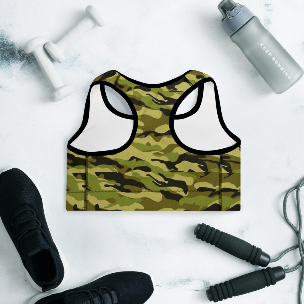 Camo (green) Sports Bra