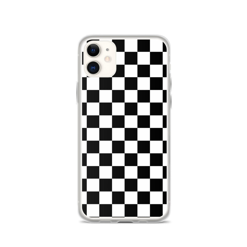 Checkered Black iPhone Case