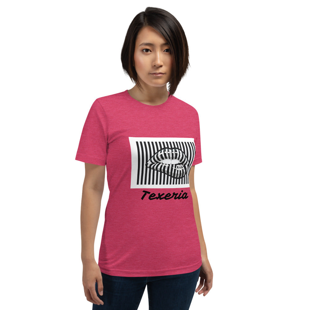 Pin Stripe Lips Plus Size T-Shirt