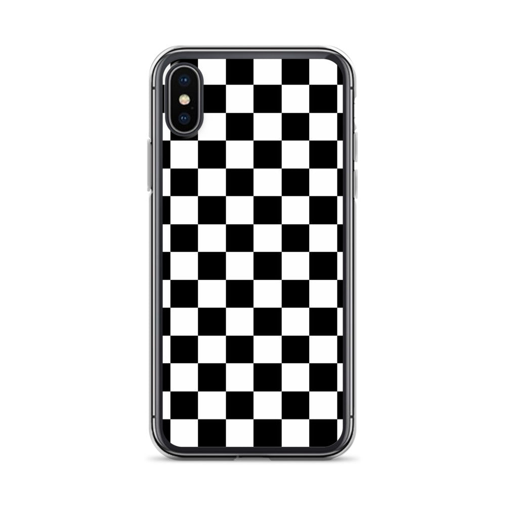 Checkered Black iPhone Case