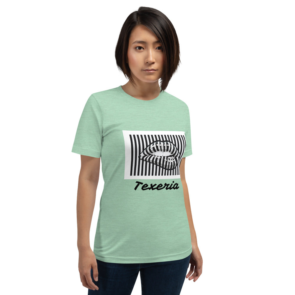 Pin Stripe Lips Plus Size T-Shirt