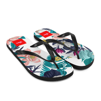 Warm Floral Flip-Flops