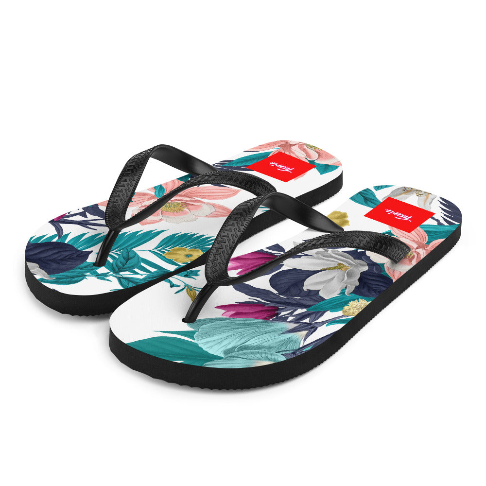 Warm Floral Flip-Flops