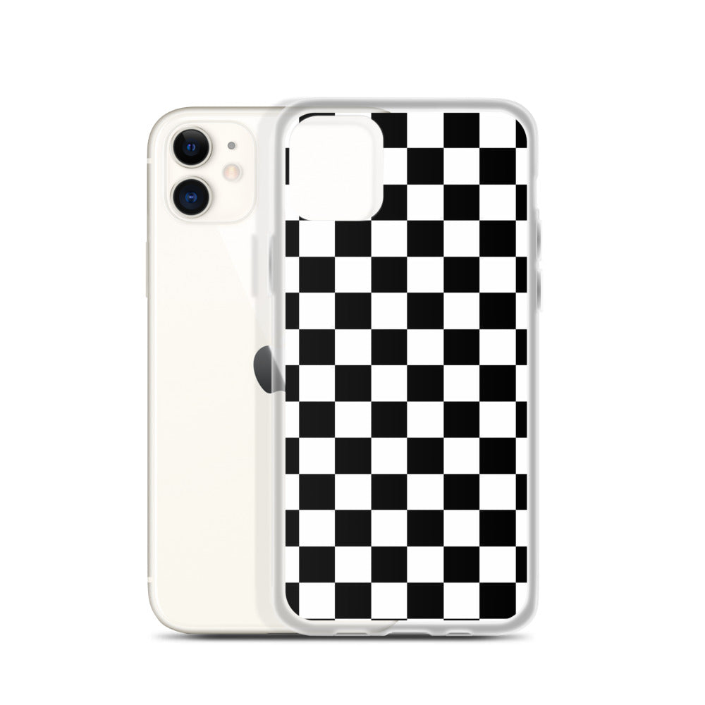 Checkered Black iPhone Case