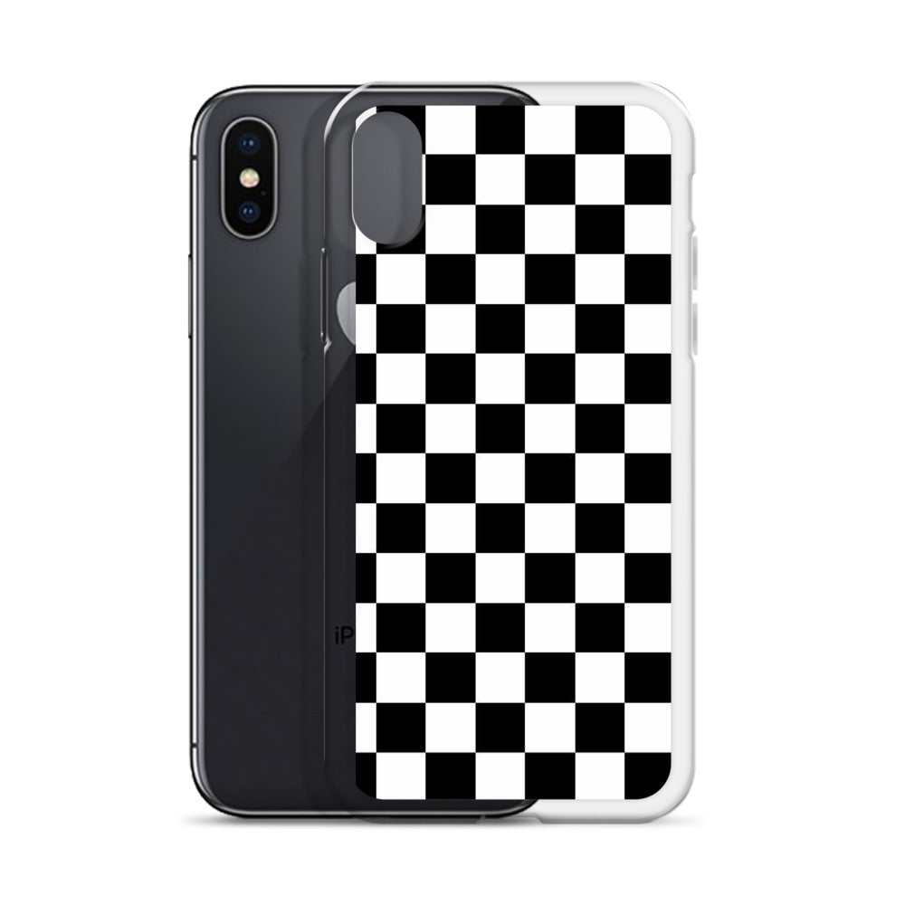 Checkered Black iPhone Case