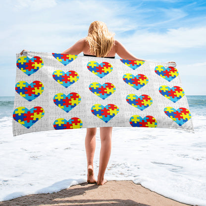 Autism Awareness FC2 Beach Towel