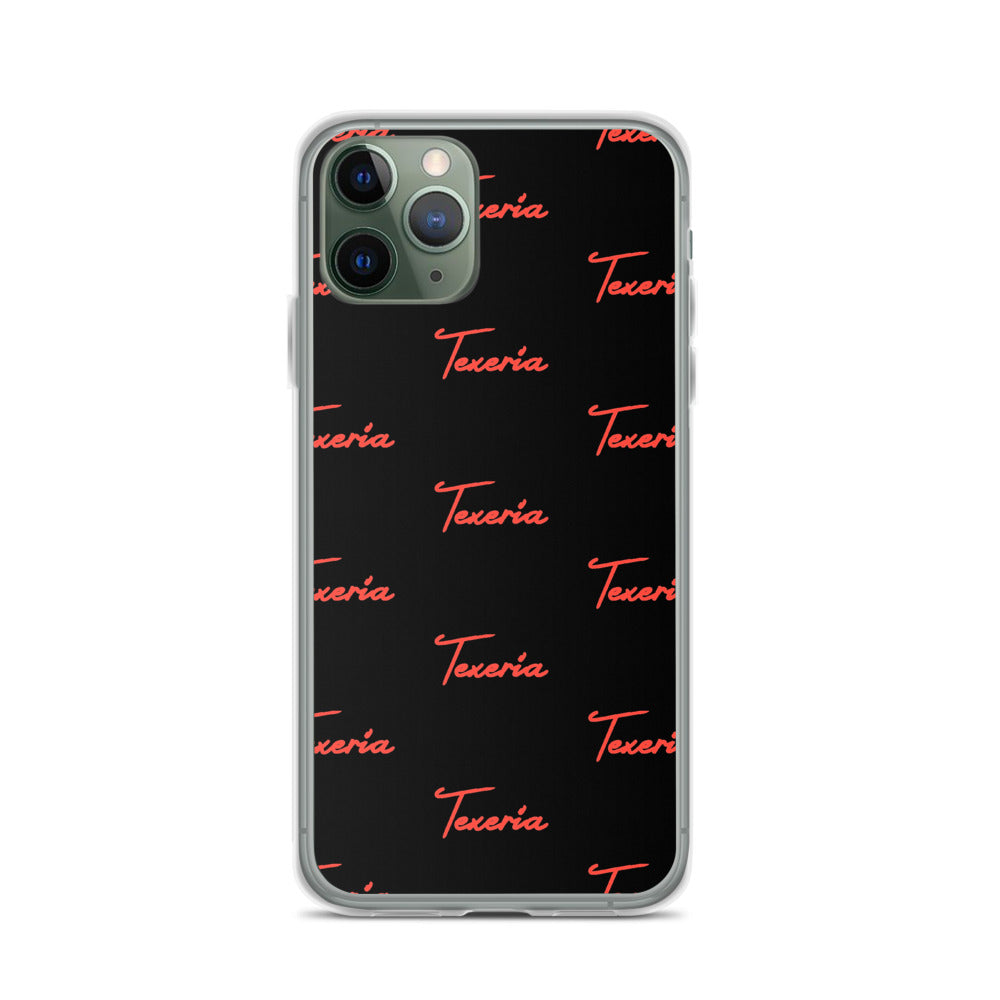 Red Logo Script 2 iPhone Case