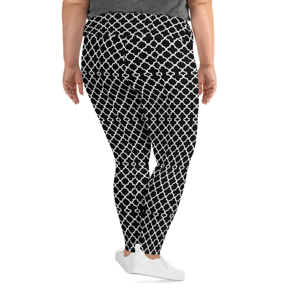 Quatrefoil plus Size Leggings
