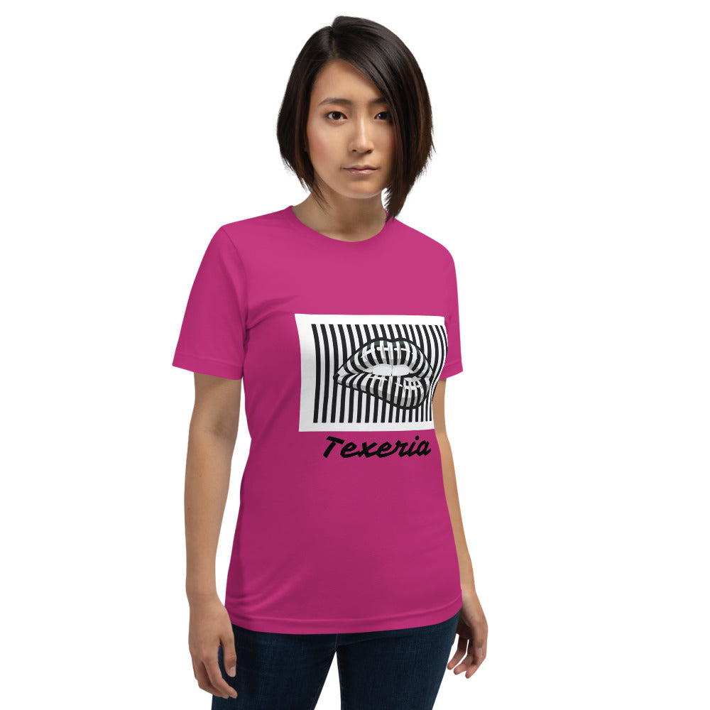 Pin Stripe Lips Plus Size T-Shirt