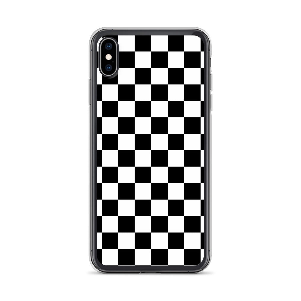 Checkered Black iPhone Case