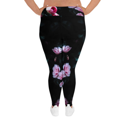 Dark Floral Plus Size Leggings