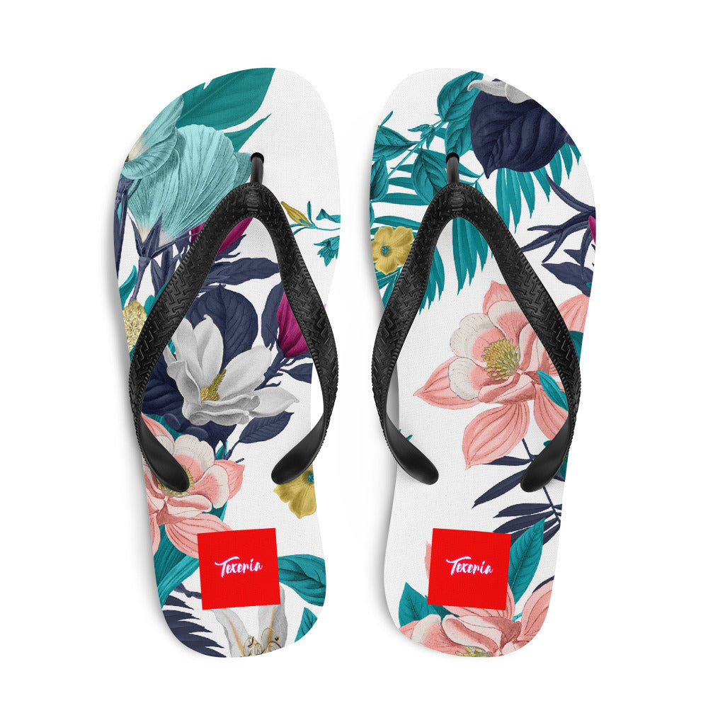 Warm Floral Flip-Flops