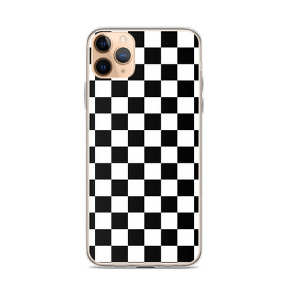 Checkered Black iPhone Case