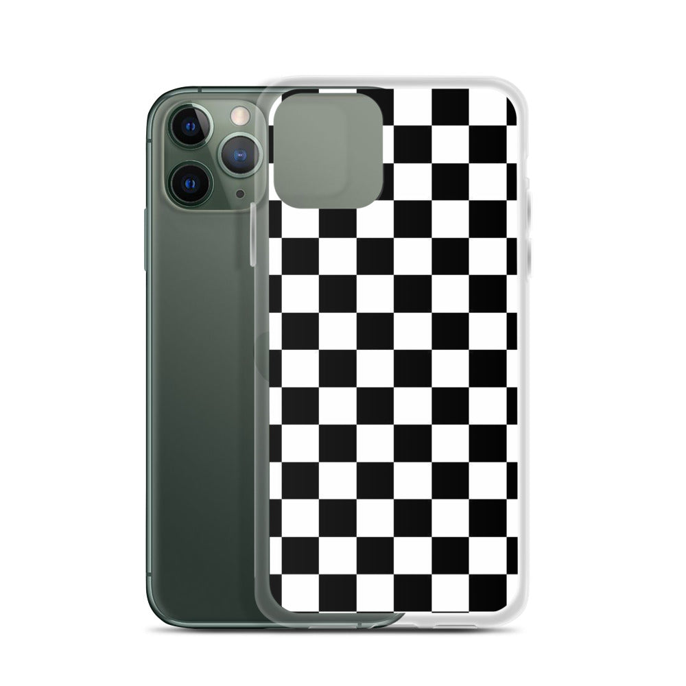 Checkered Black iPhone Case