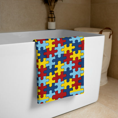 Autism Awareness Beach Towel