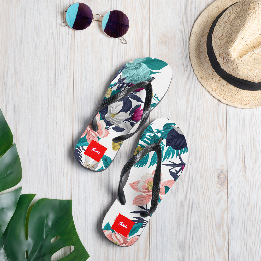 Warm Floral Flip-Flops