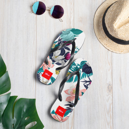 Warm Floral Flip-Flops