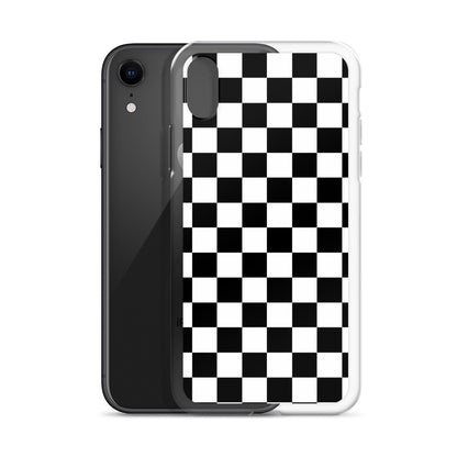 Checkered Black iPhone Case