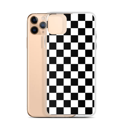 Checkered Black iPhone Case