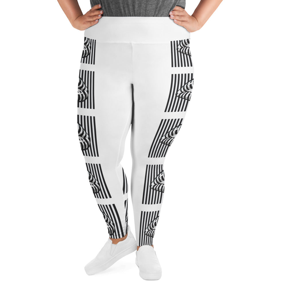 Pin Stripe Lips Plus Size Leggings