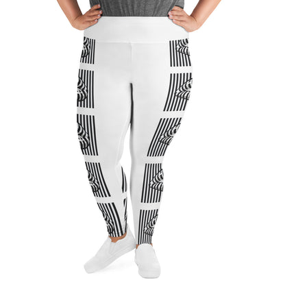 Pin Stripe Lips Plus Size Leggings