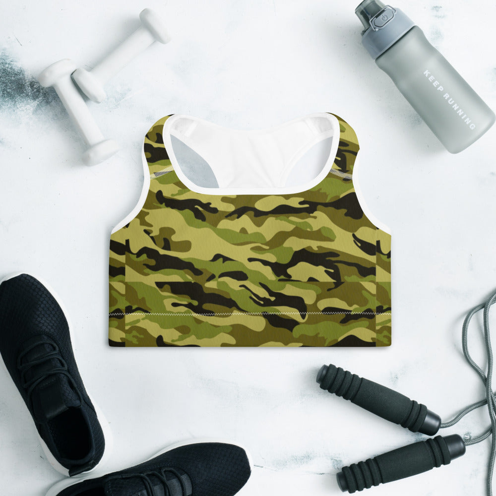Camo (green) Sports Bra