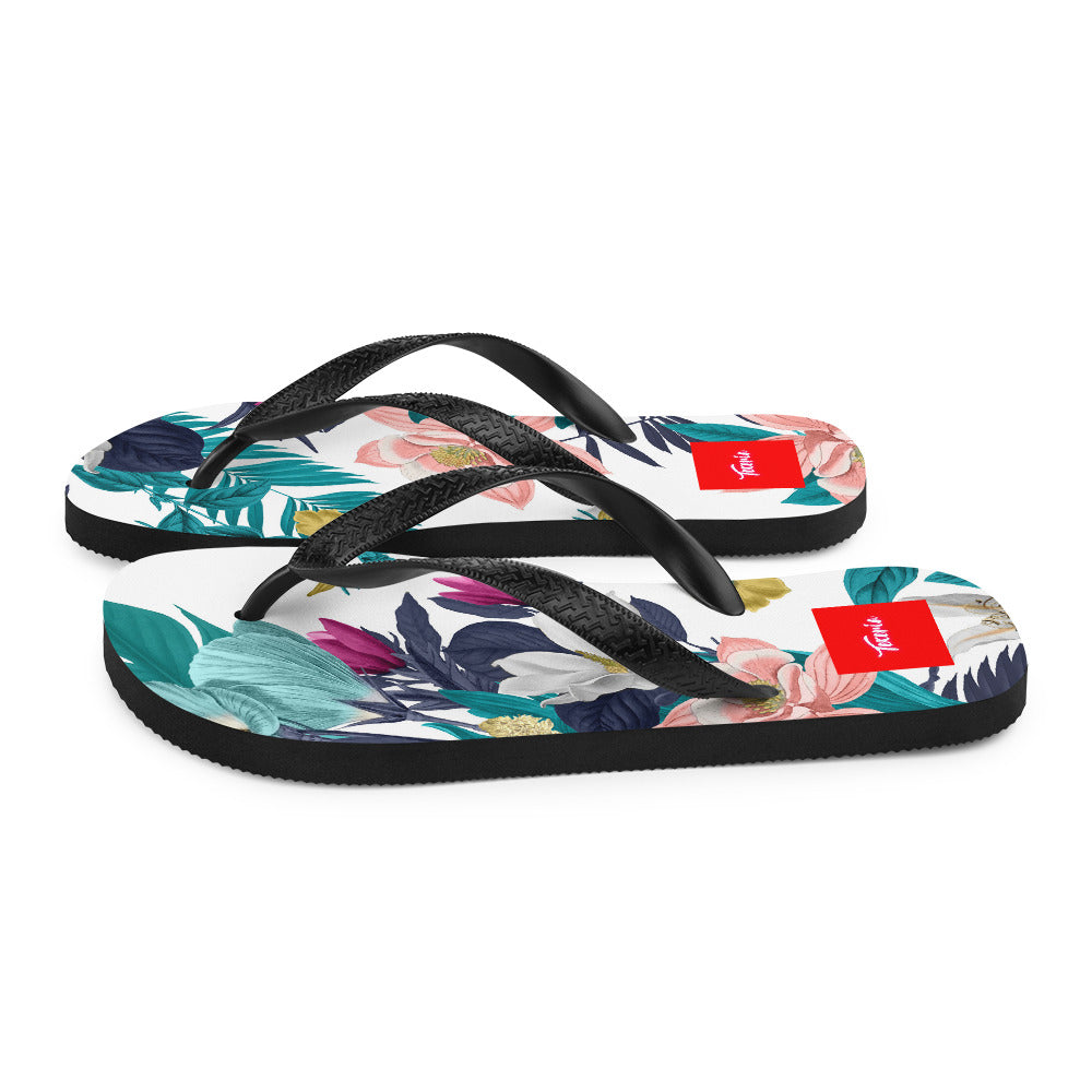 Warm Floral Flip-Flops