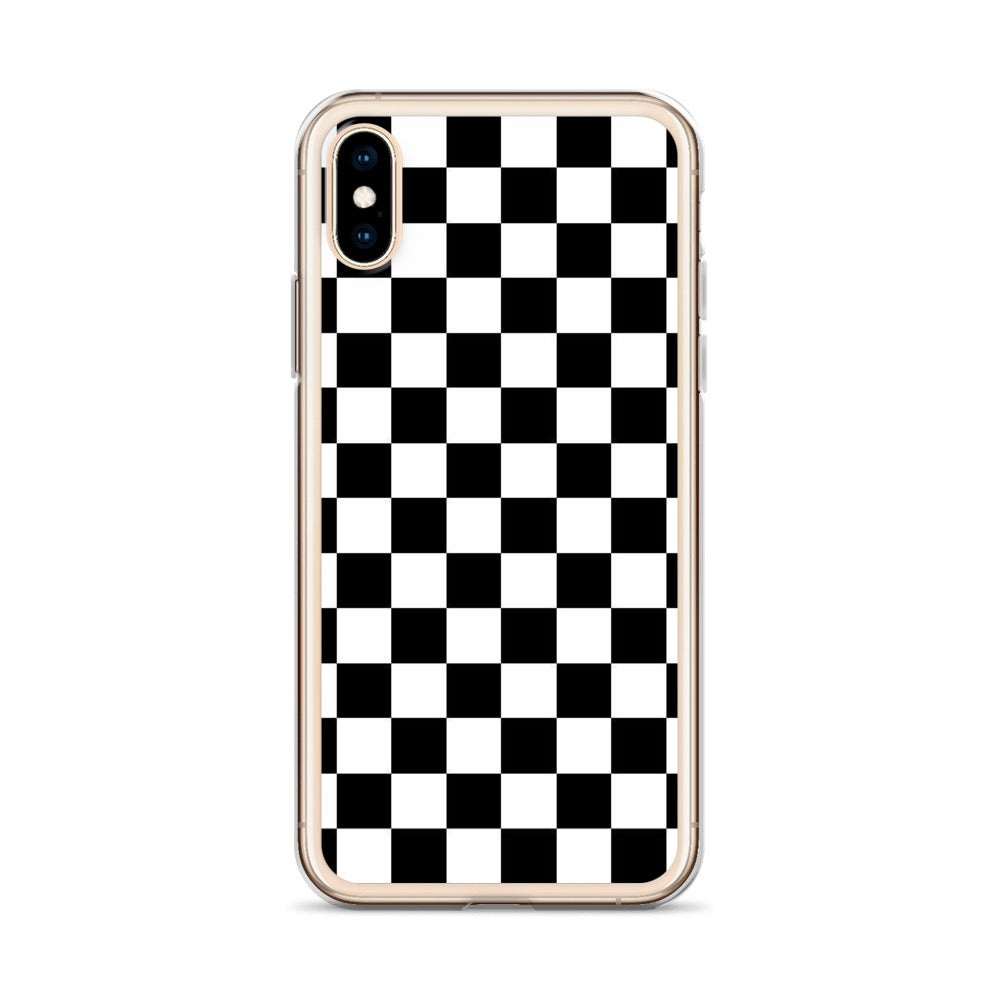 Checkered Black iPhone Case