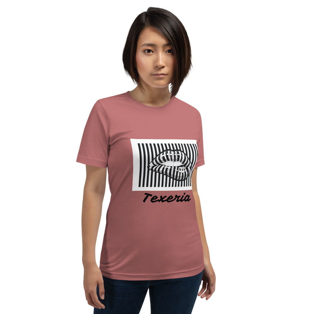 Pin Stripe Lips Plus Size T-Shirt