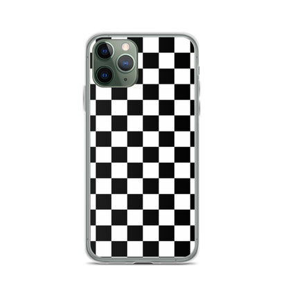 Checkered Black iPhone Case