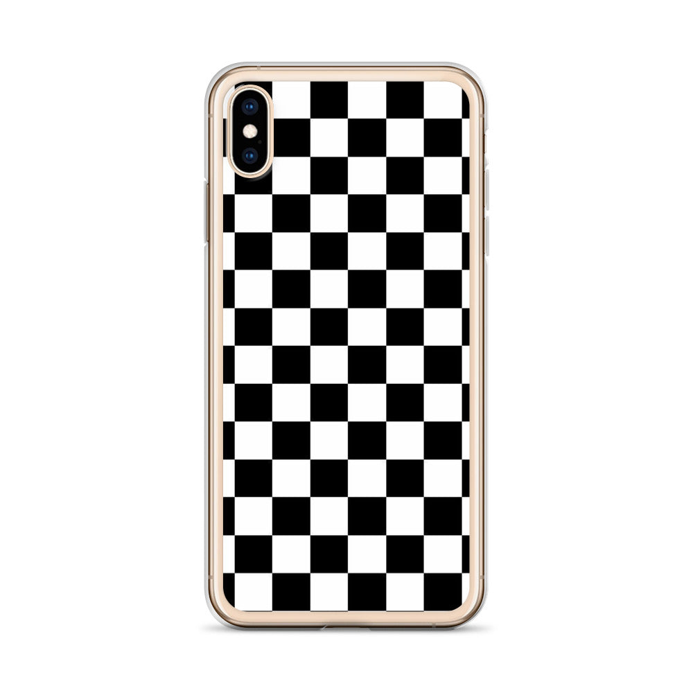 Checkered Black iPhone Case