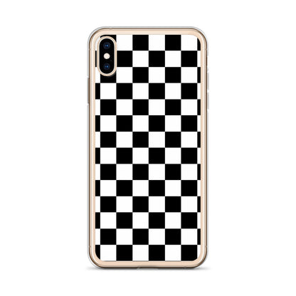 Checkered Black iPhone Case