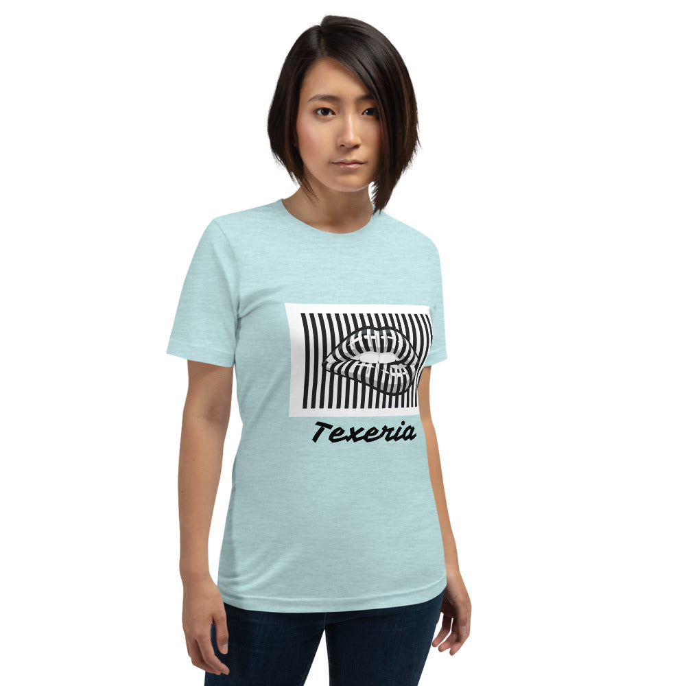 Pin Stripe Lips Plus Size T-Shirt