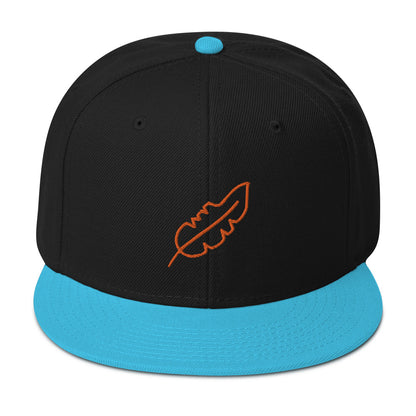 Feather Snapback Hat (Orange)
