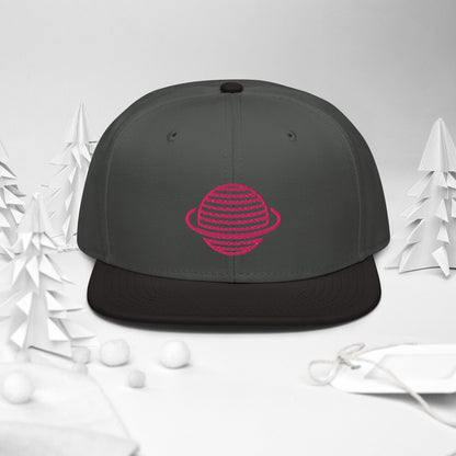 Saturn Snapback Hat (Pink)