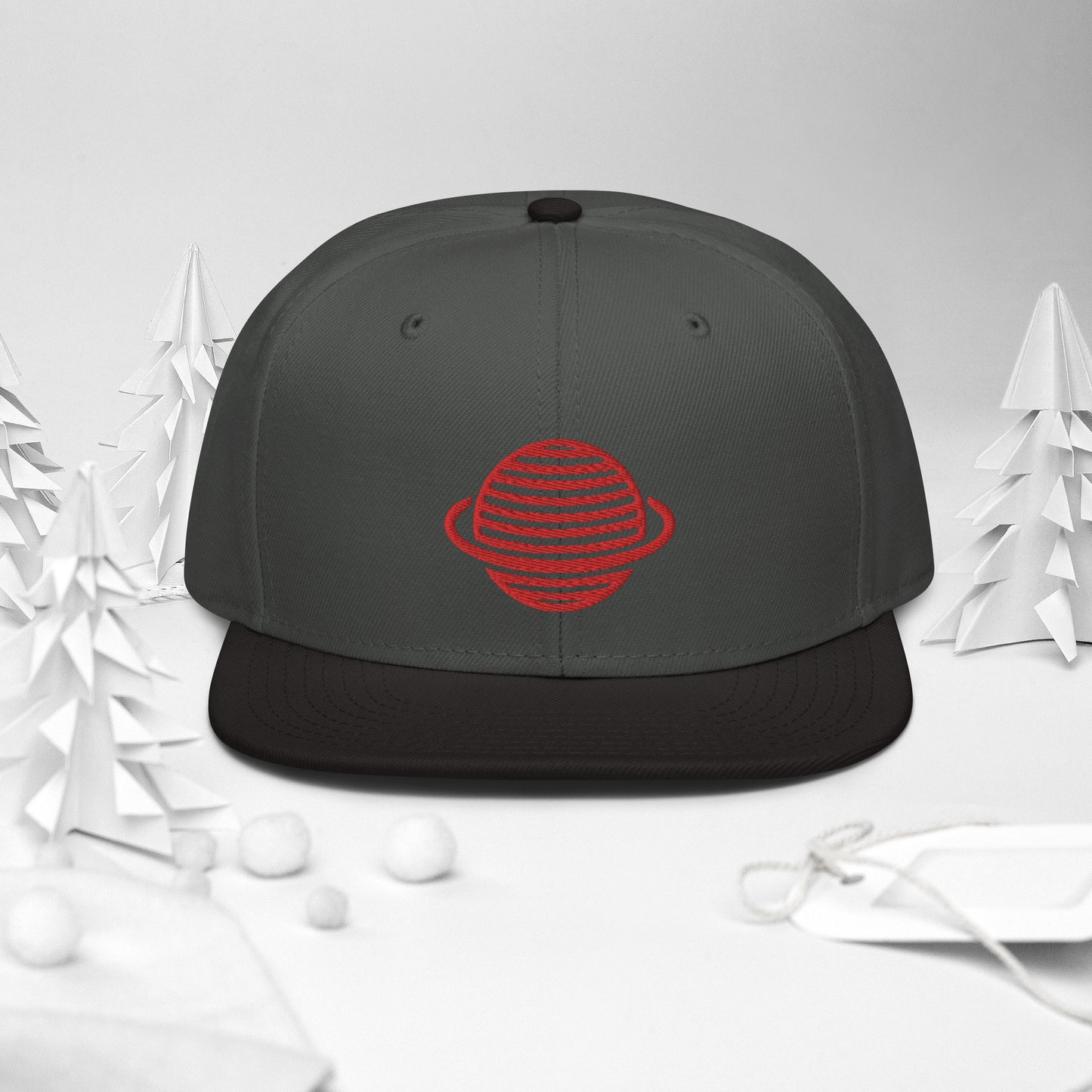 Saturn Snapback Hat (Red)