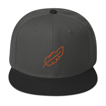 Feather Snapback Hat (Orange)