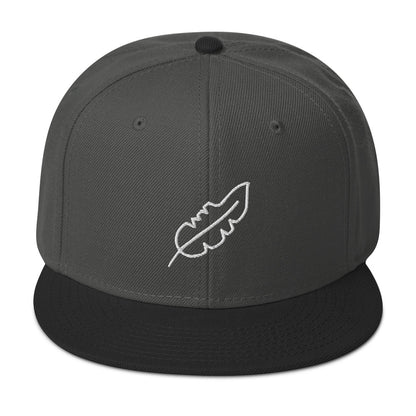 Feather Snapback Hat (White)