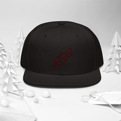 Feather Snapback Hat (Maroon)