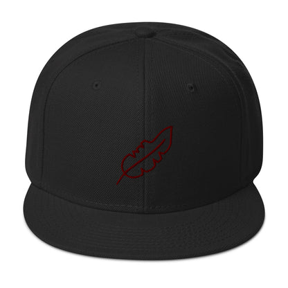 Feather Snapback Hat (Maroon)