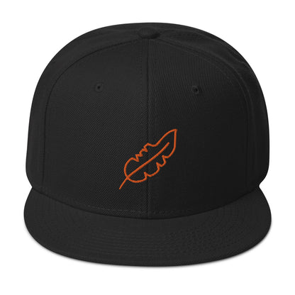 Feather Snapback Hat (Orange)