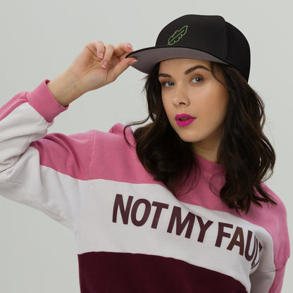 Feather Snapback Hat (Lime)