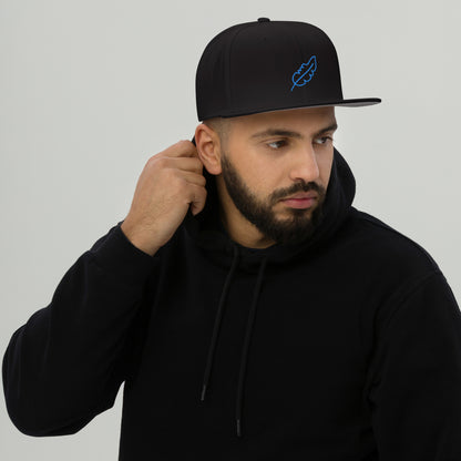 Feather Snapback Hat (Royal Blue)