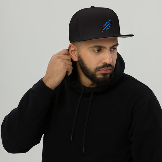 Feather Snapback Hat (Royal Blue)